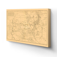 Cargar imagen en el visor de la galería, Digitally Restored and Enhanced 1867 New Mexico Map Canvas - Canvas Wrap Vintage New Mexico Map Poster- Old New Mexico Wall Art - Old Territory and Military Department of New Mexico Wall Map