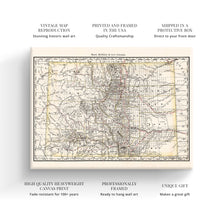 Load image into Gallery viewer, Digitally Restored and Enhanced 1879 Colorado Map Canvas - Canvas Wrap Vintage Colorado Map Poster - Old Colorado Wall Art - History Map of Colorado
