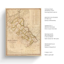 Load image into Gallery viewer, Digitally Restored and Enhanced 1831 Bucks County Map Canvas Art - Canvas Wrap Vintage Bucks County Pennsylvania - Old Bucks County Pennsylvania Map - Historic Bucks County PA Wall Art Poster