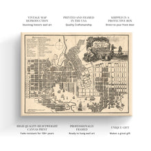 Load image into Gallery viewer, Digitally Restored and Enhanced 1804 Baltimore Map Canvas Art - Canvas Wrap Vintage Baltimore City Wall Art - History Map of Baltimore Maryland Poster