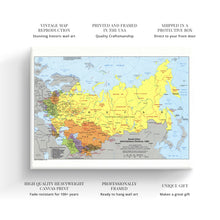 Cargar imagen en el visor de la galería, Digitally Restored and Enhanced 1983 Soviet Union Map Canvas - Canvas Wrap Vintage Map of USSR - Soviet Union History Map - Old Soviet Union Poster