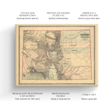 Load image into Gallery viewer, Digitally Restored and Enhanced 1862 Colorado Territory Map Canvas Art - Canvas Wrap Vintage Colorado Map Poster - History Map of Colorado Wall Art