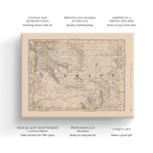 Load image into Gallery viewer, Digitally Restored and Enhanced 1891 Wyoming Map Canvas Art - Canvas Wrap Vintage Wyoming Map - History Map of Wyoming Wall Art - Old Wyoming Map Poster - Historic Wyoming State Map Print