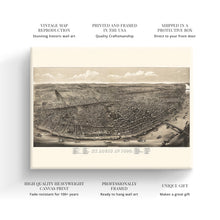 Load image into Gallery viewer, Digitally Restored and Enhanced 1895 Saint Louis Missouri Map Canvas - Canvas Wrap Vintage City of St Louis Wall Art - History Map of St Louis MO