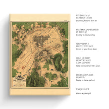 Load image into Gallery viewer, Digitally Restored and Enhanced 1863 Gettysburg Map Canvas Art - Canvas Wrap Vintage Gettysburg Battlefield Map - Old Gettysburg Poster - History Map of the Battle of Gettysburg Pennsylvania Wall Art Poster
