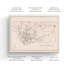 Load image into Gallery viewer, Digitally Restored and Enhanced 1879 Montana Map Canvas Art - Canvas Wrap Vintage Montana Poster - Old Montana Wall Art - History Montana Map Poster - Map of Montana Territory from Official Records