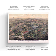 Load image into Gallery viewer, Digitally Restored and Enhanced 1897 Nashville Map Canvas - Canvas Wrap Vintage Nashville Wall Art - Old Nashville Map Poster - Historic Nashville TN Map - Centennial Exposition Map of Nashville TN
