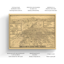 Load image into Gallery viewer, Digitally Restored and Enhanced 1909 Colorado Map Canvas Art - Canvas Wrap Vintage Colorado Map Poster - Old Map of Colorado Springs - Colorado Wall Art - Bird's Eye View Map of Colorado Springs CO