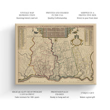 Cargar imagen en el visor de la galería, Digitally Restored and Enhanced 1687 Pennsylvania Map Canvas Art - Canvas Wrap Vintage Pennsylvania Map - Historic Pennsylvania Wall Art - Restored Pennsylvania State Map of Philadelphia Region