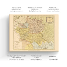 Cargar imagen en el visor de la galería, Digitally Restored and Enhanced 1770 Poland Map Canvas Art - Canvas Wrap Vintage Map of Lithuania - Old Poland Wall Art - Kingdom of Poland Map Poster and the Grand Dutchy of Lithuania Map History