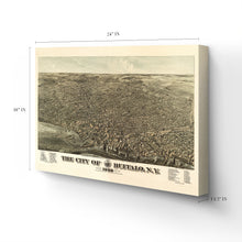 Cargar imagen en el visor de la galería, Digitally Restored and Enhanced 1880 Buffalo Map Canvas - Canvas Wrap Vintage Buffalo New York Map - Old Buffalo NY Map - History Map of Buffalo NY