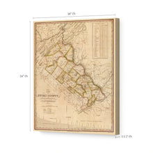 Load image into Gallery viewer, Digitally Restored and Enhanced 1831 Bucks County Map Canvas Art - Canvas Wrap Vintage Bucks County Pennsylvania - Old Bucks County Pennsylvania Map - Historic Bucks County PA Wall Art Poster