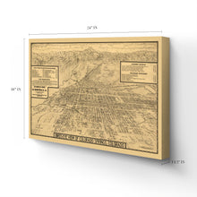 Load image into Gallery viewer, Digitally Restored and Enhanced 1909 Colorado Map Canvas Art - Canvas Wrap Vintage Colorado Map Poster - Old Map of Colorado Springs - Colorado Wall Art - Bird's Eye View Map of Colorado Springs CO