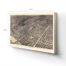 Load image into Gallery viewer, Digitally Restored and Enhanced 1887 Austin Texas Map Canvas Art - Canvas Wrap Vintage Austin TX Map Print - Old City of Austin Texas Wall Art - Bird's Eye View History Map of Austin Texas Poster