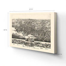 Load image into Gallery viewer, Digitally Restored and Enhanced 1882 Plymouth MA Map Canvas Art - Canvas Wrap Vintage Plymouth Massachusetts Poster - History Map of Massachusetts