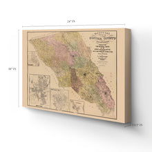 Load image into Gallery viewer, Digitally Restored and Enhanced 1900 Sonoma California Map Canvas - Canvas Wrap Vintage Sonoma CA Map Poster - Old Sonoma County California Wall Map