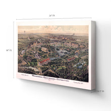 Load image into Gallery viewer, Digitally Restored and Enhanced 1897 Nashville Map Canvas - Canvas Wrap Vintage Nashville Wall Art - Old Nashville Map Poster - Historic Nashville TN Map - Centennial Exposition Map of Nashville TN