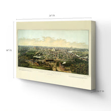 Load image into Gallery viewer, Digitally Restored and Enhanced 1867 Columbus Ohio Map Canvas - Canvas Wrap Vintage Columbus Map - Old Columbus Ohio Wall Art - History Map of Columbus Ohio Poster - Historic View of Columbus OH Map