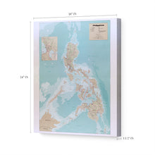 Load image into Gallery viewer, Digitally Restored and Enhanced 1990 Philippines Map Canvas Art - Canvas Wrap Vintage Philippines Map Poster - Old Map of the Philippines Wall Art - Historic Philippines Wall Map Print