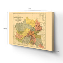 Cargar imagen en el visor de la galería, Digitally Restored and Enhanced 1884 Cherokee Nation Map Canvas - Canvas Wrap Vintage Oklahoma Map - Old Map of Indian Tribes - Cherokee Nation History Map - Historic Cherokee Nation Wall Art