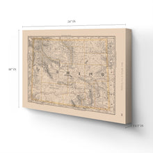 Load image into Gallery viewer, Digitally Restored and Enhanced 1891 Wyoming Map Canvas Art - Canvas Wrap Vintage Wyoming Map - History Map of Wyoming Wall Art - Old Wyoming Map Poster - Historic Wyoming State Map Print