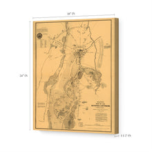 Load image into Gallery viewer, Digitally Restored and Enhanced 1863 Gettysburg Map Canvas - Canvas Wrap Vintage Pennsylvania Map - Historic Map of Pennsylvania Poster - Old Gettysburg Battlefield Map of Pennsylvania Wall Art