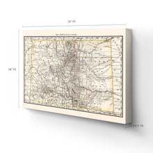 Load image into Gallery viewer, Digitally Restored and Enhanced 1879 Colorado Map Canvas - Canvas Wrap Vintage Colorado Map Poster - Old Colorado Wall Art - History Map of Colorado