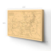 Cargar imagen en el visor de la galería, Digitally Restored and Enhanced 1867 New Mexico Map Canvas - Canvas Wrap Vintage New Mexico Map Poster- Old New Mexico Wall Art - Old Territory and Military Department of New Mexico Wall Map