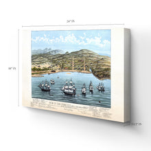 Cargar imagen en el visor de la galería, Digitally Restored and Enhanced 1884 Map of San Francisco Canvas Wall Art - Canvas Wrap Vintage San Francisco Map Print - Old San Francisco Poster - View of San Francisco Wall Art Formerly Yerba Buena