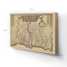 Cargar imagen en el visor de la galería, Digitally Restored and Enhanced 1687 Pennsylvania Map Canvas Art - Canvas Wrap Vintage Pennsylvania Map - Historic Pennsylvania Wall Art - Restored Pennsylvania State Map of Philadelphia Region