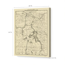 Load image into Gallery viewer, Digitally Restored and Enhanced 1900 Yellowstone National Park Map Canvas Art - Canvas Wrap Vintage Wyoming Map Poster - Historic Map of Wyoming Wall Art - Restored Tourist Routes of Yellowstone Map