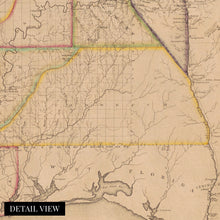 Load image into Gallery viewer, Digitally Restored and Enhanced 1819 Alabama Map Canvas - Canvas Wrap Vintage Alabama Map - Old Alabama Poster Print - History Map of Alabama Wall Art