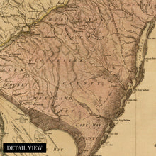 Load image into Gallery viewer, Digitally Restored and Enhanced 1777 New Jersey Map Art - Canvas Wrap Vintage Map of New Jersey - Historic NJ Map - Restored Province of New Jersey Map Divided Into East & West Wall Art Poster