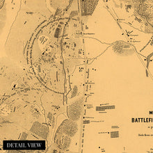 Load image into Gallery viewer, Digitally Restored and Enhanced 1863 Gettysburg Map Canvas - Canvas Wrap Vintage Pennsylvania Map - Historic Map of Pennsylvania Poster - Old Gettysburg Battlefield Map of Pennsylvania Wall Art