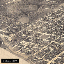 Load image into Gallery viewer, Digitally Restored and Enhanced 1887 Austin Texas Map Canvas Art - Canvas Wrap Vintage Austin TX Map Print - Old City of Austin Texas Wall Art - Bird's Eye View History Map of Austin Texas Poster