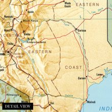Load image into Gallery viewer, Digitally Restored and Enhanced 1988 Kenya Map Canvas Art - Canvas Wrap Vintage Map of Kenya Wall Art - Historic Kenya Poster - Old Kenya Wall Map - Restored Map of the Country of Kenya