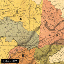 Cargar imagen en el visor de la galería, Digitally Restored and Enhanced 1884 Cherokee Nation Map Canvas - Canvas Wrap Vintage Oklahoma Map - Old Map of Indian Tribes - Cherokee Nation History Map - Historic Cherokee Nation Wall Art