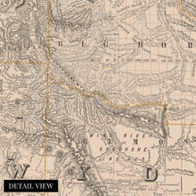 Load image into Gallery viewer, Digitally Restored and Enhanced 1891 Wyoming Map Canvas Art - Canvas Wrap Vintage Wyoming Map - History Map of Wyoming Wall Art - Old Wyoming Map Poster - Historic Wyoming State Map Print