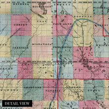 Load image into Gallery viewer, Digitally Restored and Enhanced 1856 Iowa Map Canvas Art - Canvas Wrap Vintage State of Iowa Wall Art - Old Iowa State Map - Restored Iowa Map Poster - Sectional & Geological Map of Iowa Poster