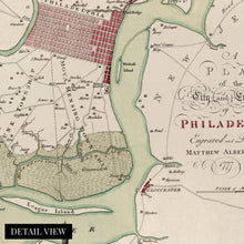 Load image into Gallery viewer, Digitally Restored and Enhanced  1777 Philadelphia Map - Canvas Wrap Vintage Map of Philadelphia - Restored City & Environs Plan Philadelphia Wall Art Poster