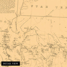 Cargar imagen en el visor de la galería, Digitally Restored and Enhanced 1867 New Mexico Map Canvas - Canvas Wrap Vintage New Mexico Map Poster- Old New Mexico Wall Art - Old Territory and Military Department of New Mexico Wall Map