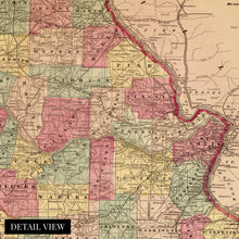 Load image into Gallery viewer, Digitally Restored and Enhanced 1861 Missouri Map Canvas Art - Canvas Wrap Vintage Missouri Map Poster - Historic MO Map - Old Missouri Wall Art - Missouri State Map - Official Wall Map of Missouri