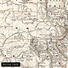 Load image into Gallery viewer, Digitally Restored and Enhanced 1879 Colorado Map Canvas - Canvas Wrap Vintage Colorado Map Poster - Old Colorado Wall Art - History Map of Colorado