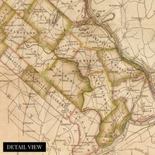 Load image into Gallery viewer, Digitally Restored and Enhanced 1831 Bucks County Map Canvas Art - Canvas Wrap Vintage Bucks County Pennsylvania - Old Bucks County Pennsylvania Map - Historic Bucks County PA Wall Art Poster