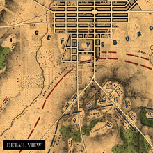 Load image into Gallery viewer, Digitally Restored and Enhanced 1863 Gettysburg Map Canvas Art - Canvas Wrap Vintage Gettysburg Battlefield Map - Old Gettysburg Poster - History Map of the Battle of Gettysburg Pennsylvania Wall Art Poster
