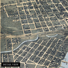 Cargar imagen en el visor de la galería, Digitally Restored and Enhanced 1893 Jacksonville Florida Map Canvas - Canvas Wrap Vintage Jacksonville Wall Art - Old Map of Jacksonville Florida - Bird's Eye View History Map of Jacksonville FL