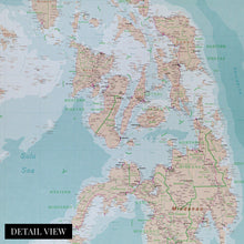 Load image into Gallery viewer, Digitally Restored and Enhanced 1990 Philippines Map Canvas Art - Canvas Wrap Vintage Philippines Map Poster - Old Map of the Philippines Wall Art - Historic Philippines Wall Map Print