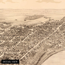 Load image into Gallery viewer, Digitally Restored and Enhanced 1893 Geneva Map Canvas - Canvas Wrap Vintage New York Map Poster - History Map of Geneva NY - Old Geneva New York Map