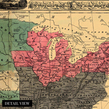 Load image into Gallery viewer, Digitally Restored and Enhanced 1856 United States Map Canvas Art - Canvas Wrap Vintage USA Map Poster Print - Old United States Wall Map - Historic Political Map of United States Wall Art