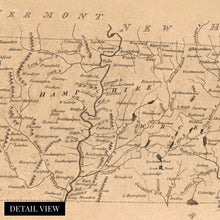 Load image into Gallery viewer, Digitally Restored and Enhanced 1796 Massachusetts Map Canvas - Canvas Wrap Vintage Massachusetts Wall Art - Old Map of Massachusetts State - Massachusetts Poster - Historic Massachusetts State Map